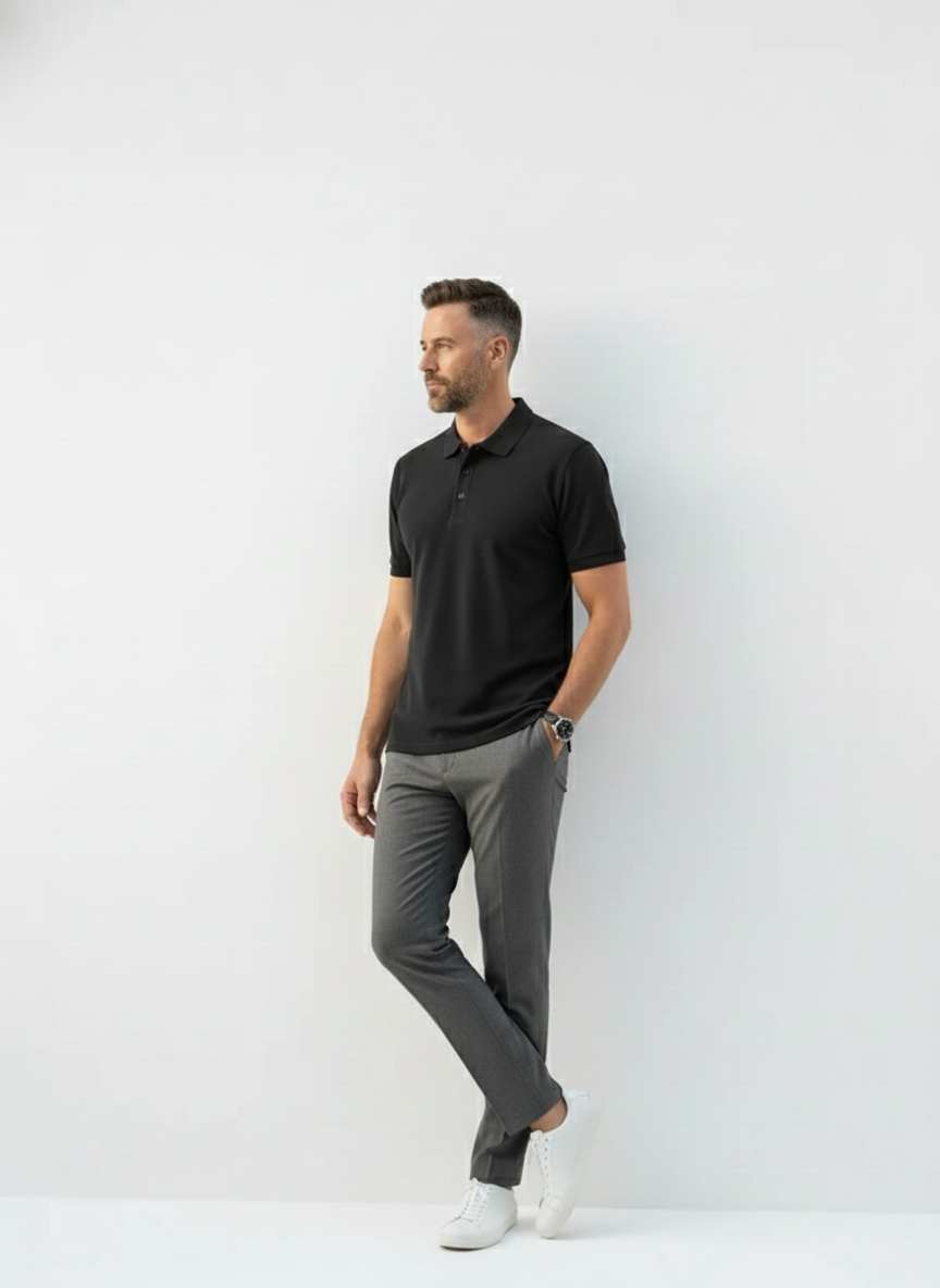 Lakeside Textured Golf Polo – Alter Ego