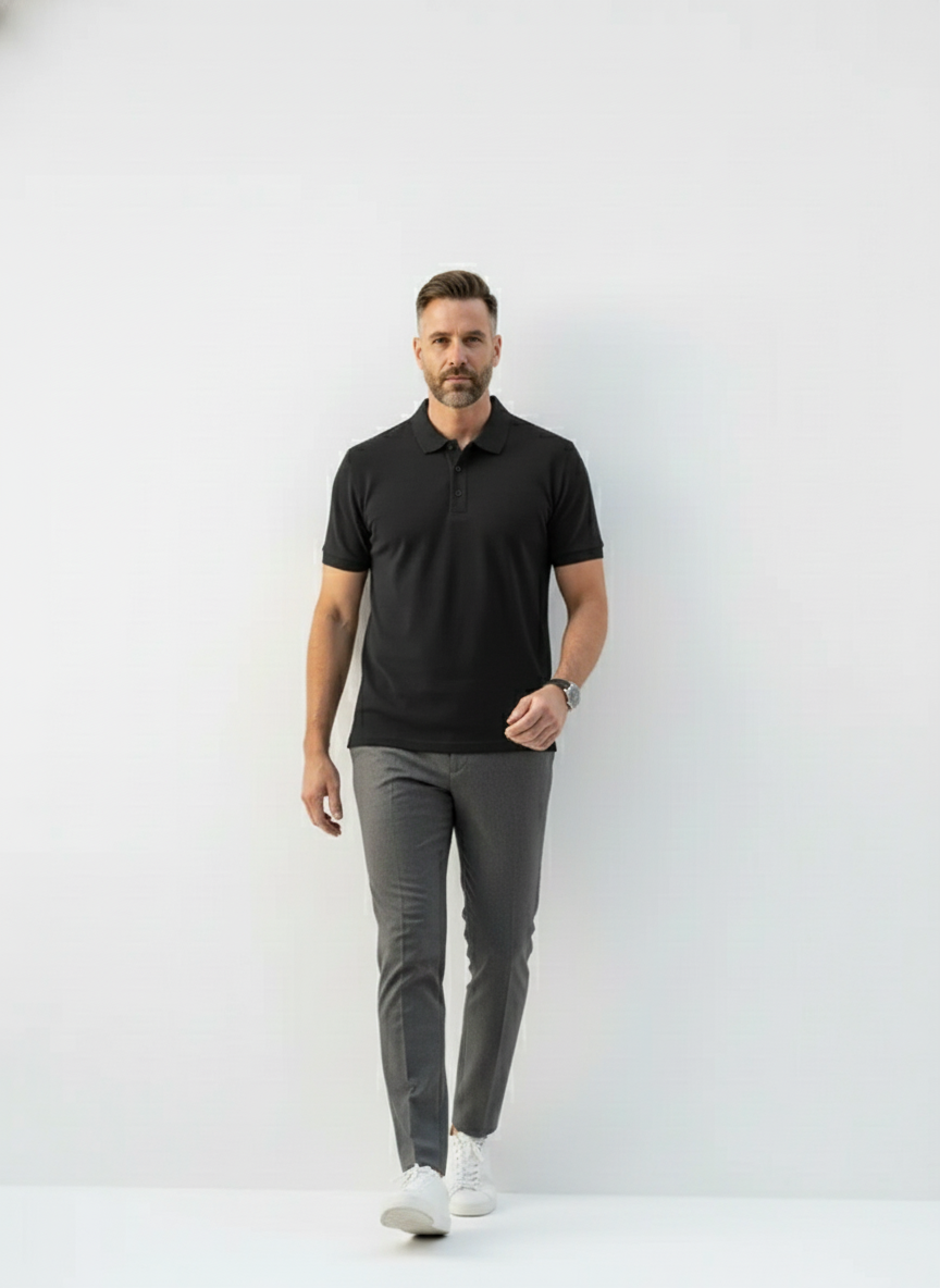 Lakeside Textured Golf Polo – Alter Ego