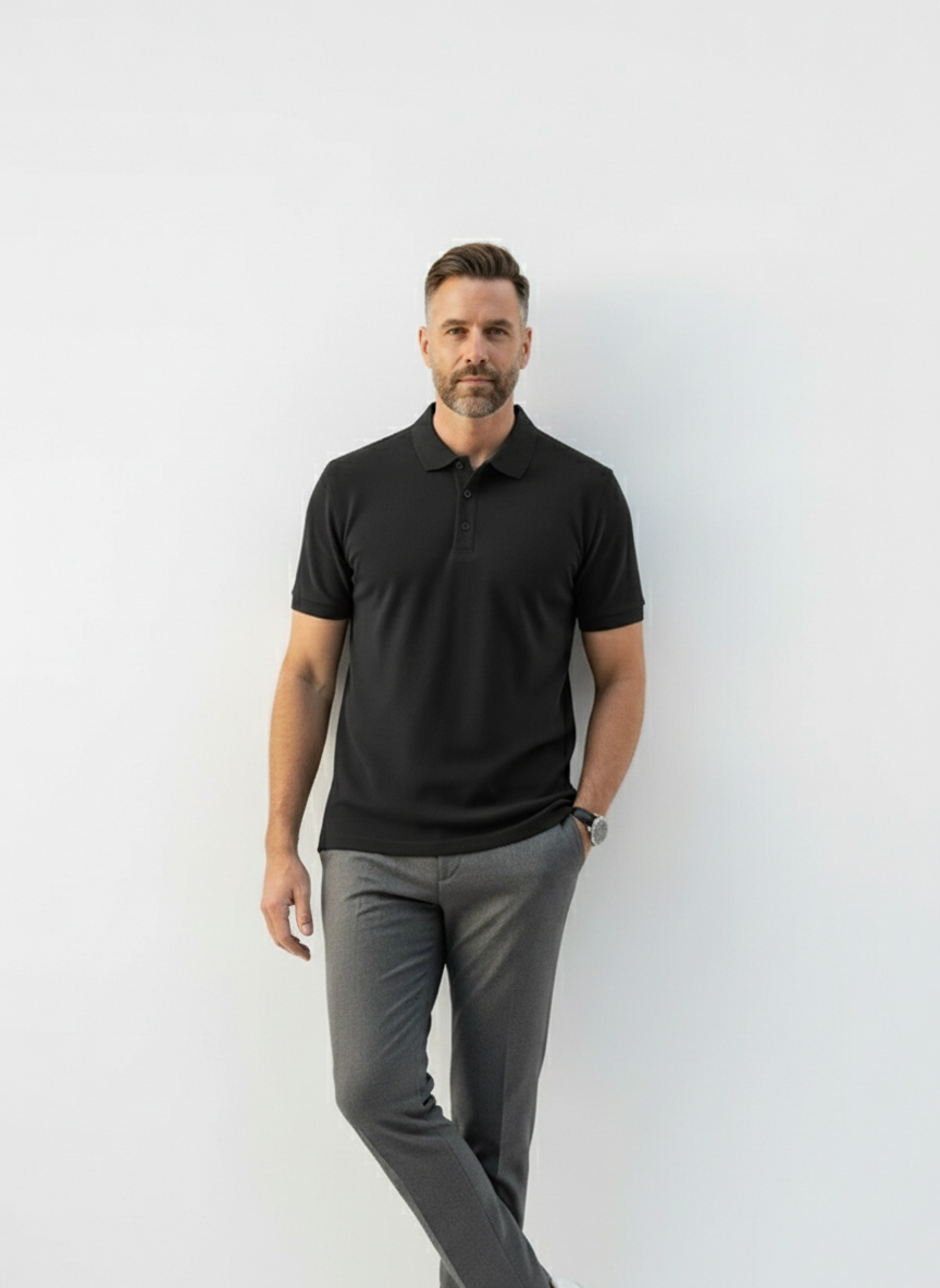 Lakeside Textured Golf Polo – Alter Ego