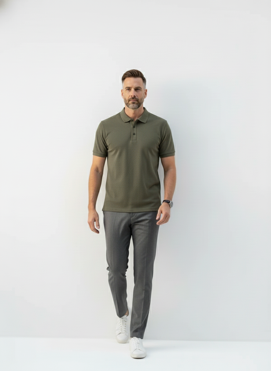 Lakeside Textured Golf Polo – Alter Ego