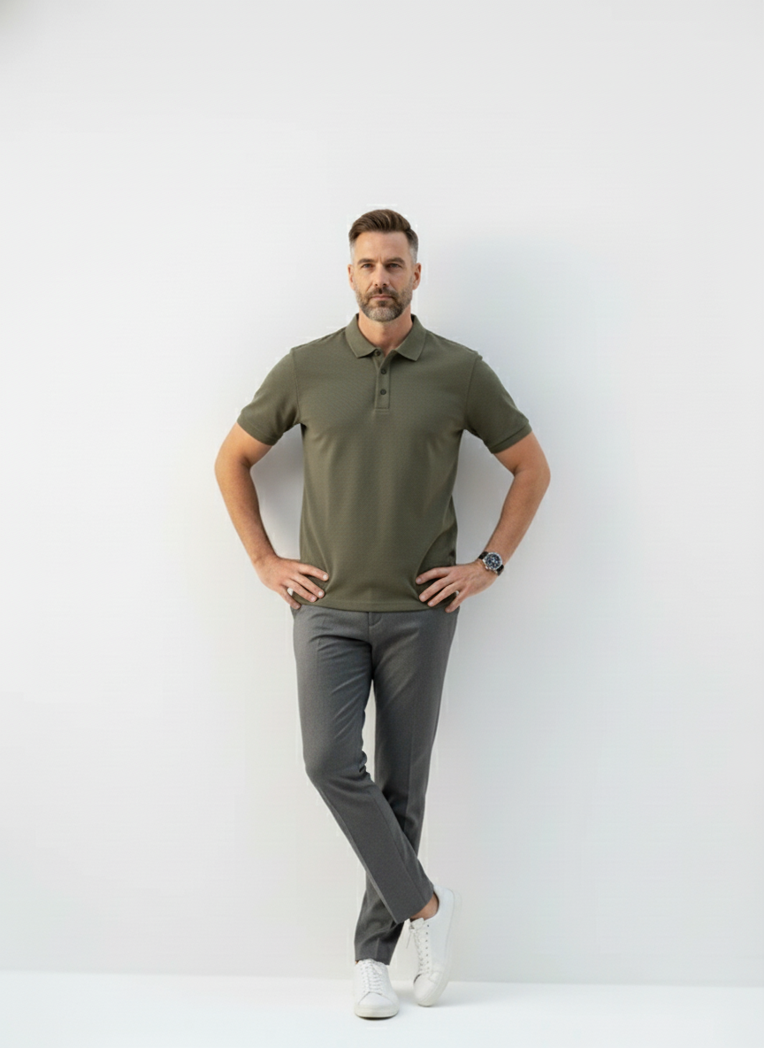 Lakeside Textured Golf Polo – Alter Ego