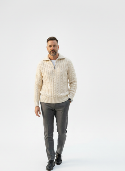 Belgrave Front-Zip Knit Pullover – Caspian's