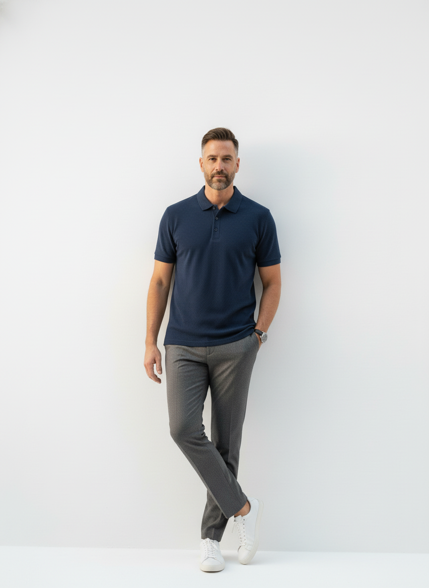 Lakeside Textured Golf Polo – Caspian's