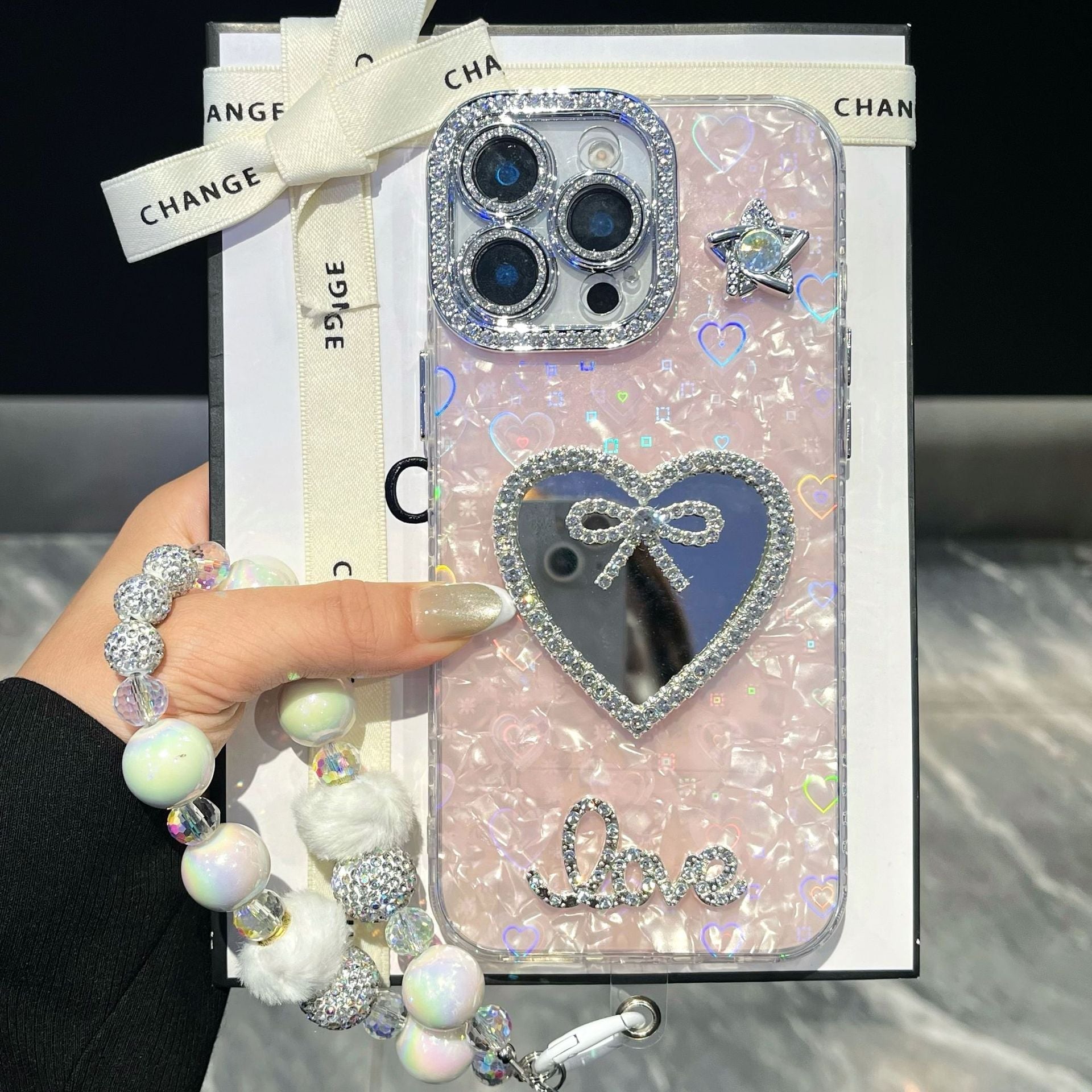 ✨Moderne und kreative Handyhülle mit Muschelmuster – mit gratis Armband