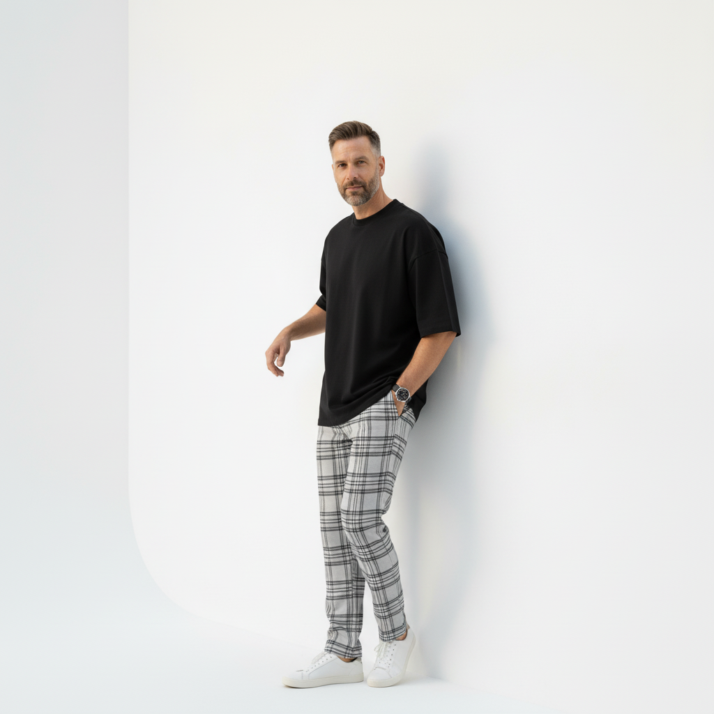 Plaid Drawstring Trousers – Alter Ego