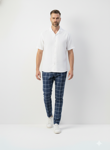 Plaid Slim-Fit Suit Pants – Caspian's