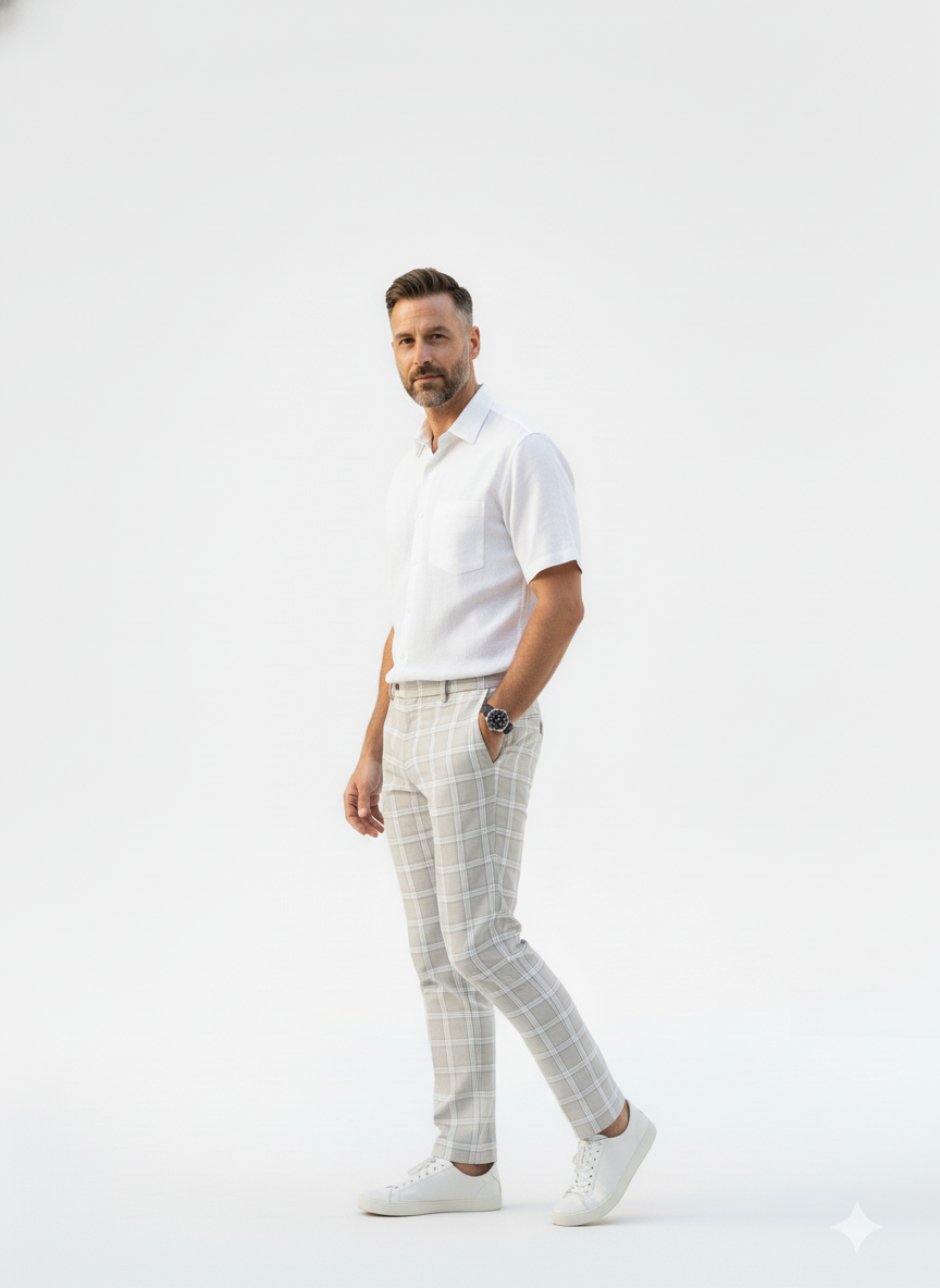 Plaid Slim-Fit Suit Pants – Alter Ego