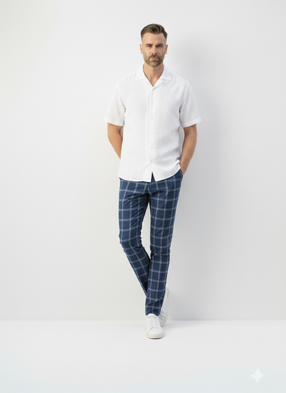 Plaid Slim-Fit Suit Pants – Caspian's