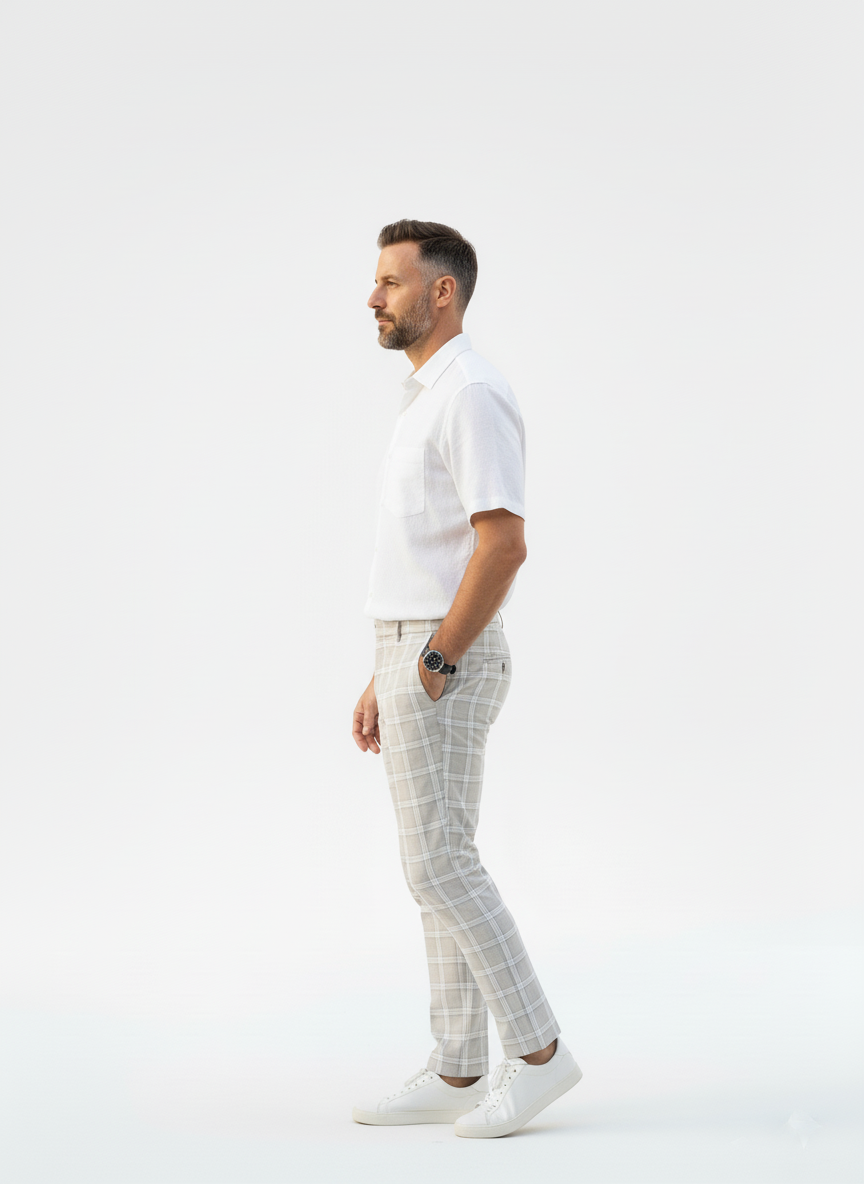 Plaid Slim-Fit Suit Pants – Alter Ego