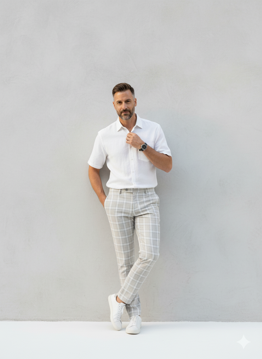 Plaid Slim-Fit Suit Pants – Alter Ego