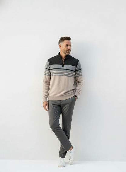 Regent Striped Half-Zip Sweater – Caspian's