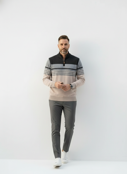Regent Striped Half-Zip Sweater – Caspian's
