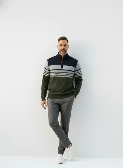Regent Striped Half-Zip Sweater – Caspian's