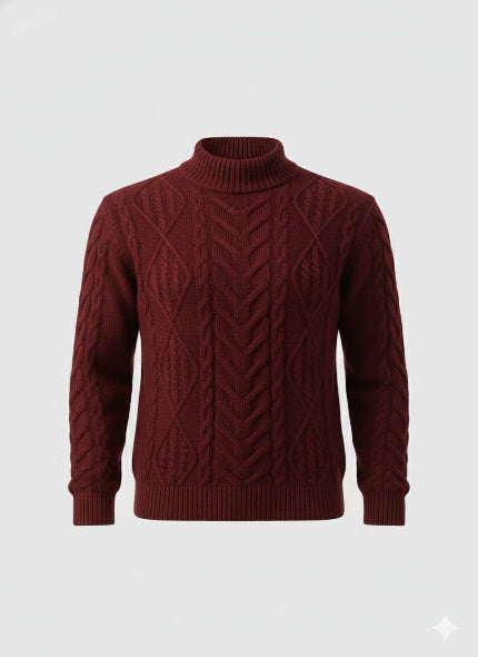 Cable Knit Crew Neck Pullover – Caspian's