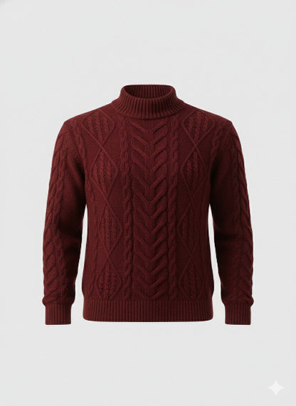 Cable Knit Crew Neck Pullover – Caspian's