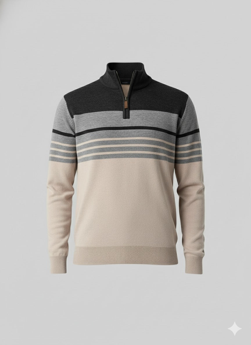 Regent Striped Half-Zip Sweater – Caspian's
