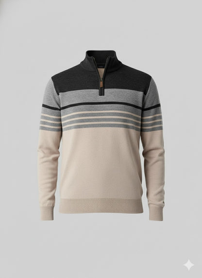 Regent Striped Half-Zip Sweater – Caspian's