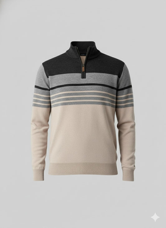 Regent Striped Half-Zip Sweater – Caspian's