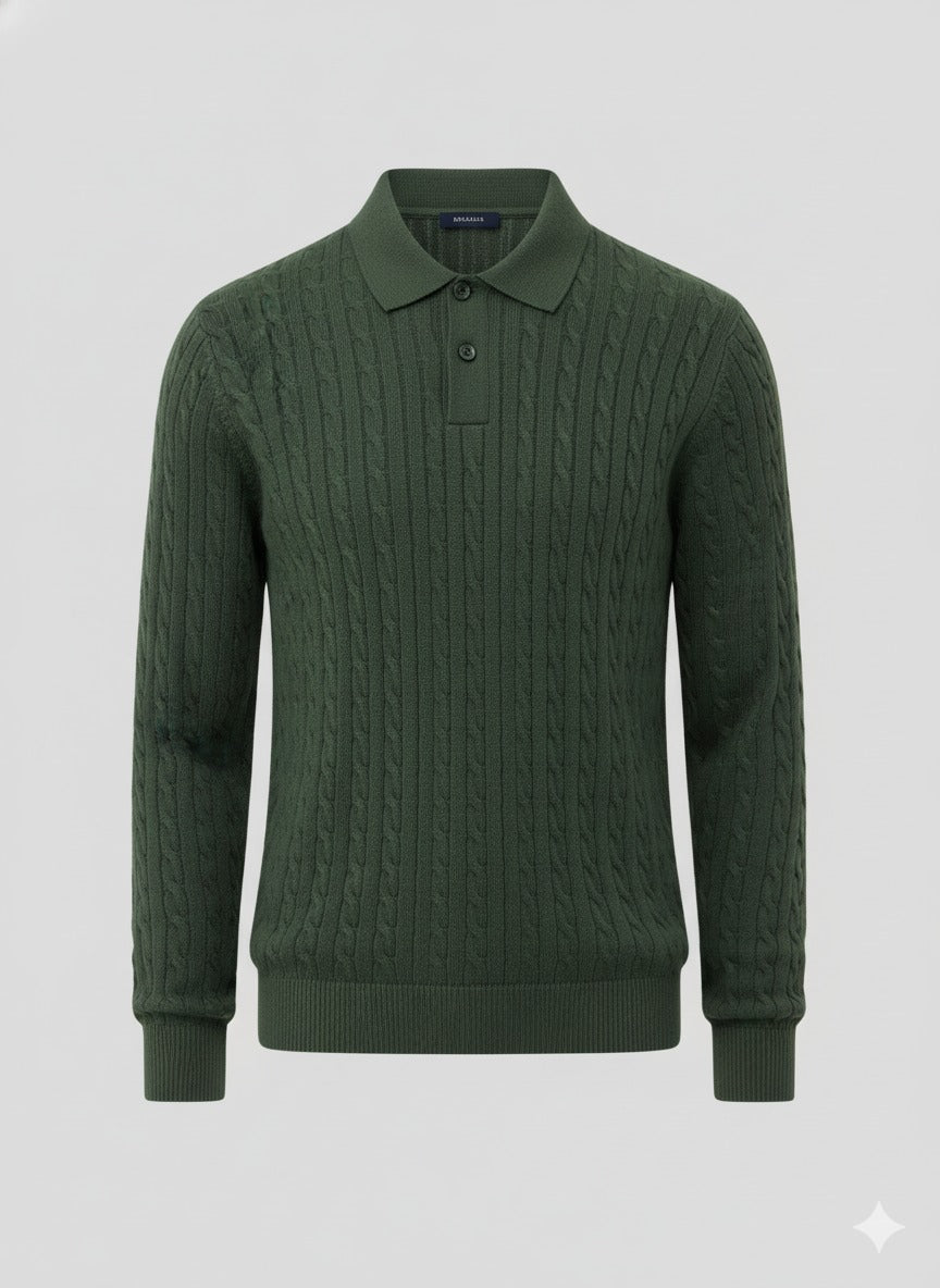 Mayfair Buttoned Knit Polo – Caspian's