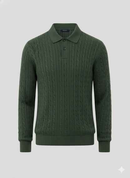 Mayfair Buttoned Knit Polo – Caspian's