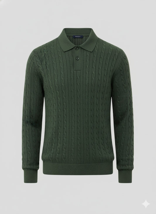 Mayfair Buttoned Knit Polo – Caspian's