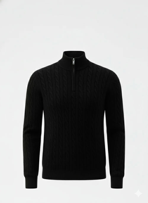 Belgrave Front-Zip Knit Pullover – Caspian's