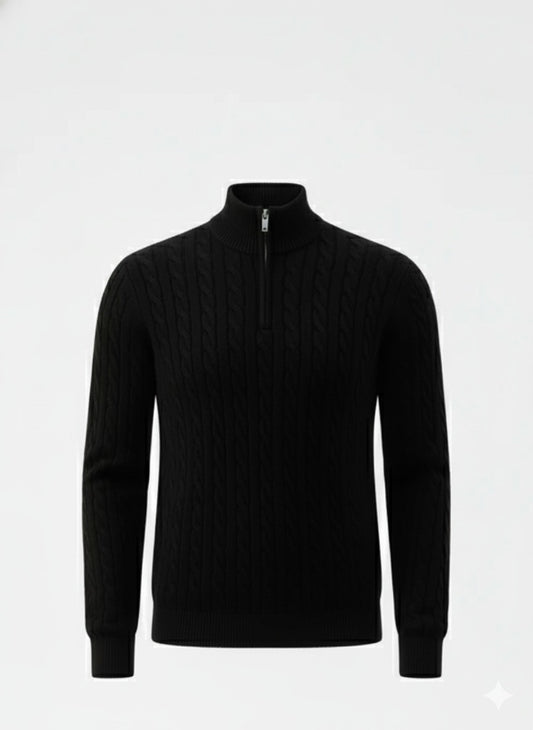 Belgrave Front-Zip Knit Pullover – Caspian's