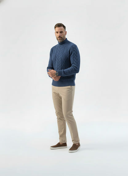 Cable Knit Crew Neck Pullover – Caspian's
