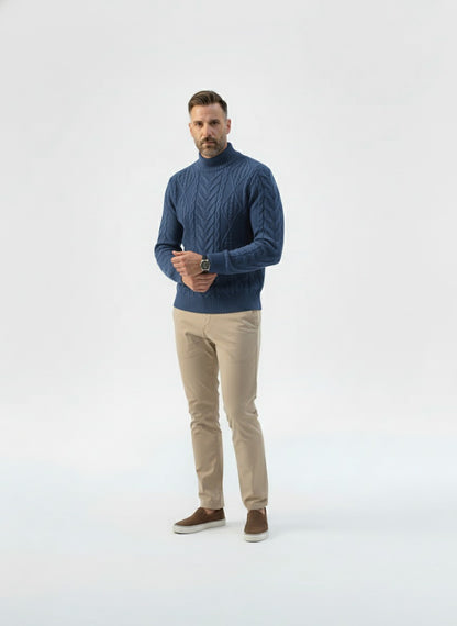 Cable Knit Crew Neck Pullover – Caspian's