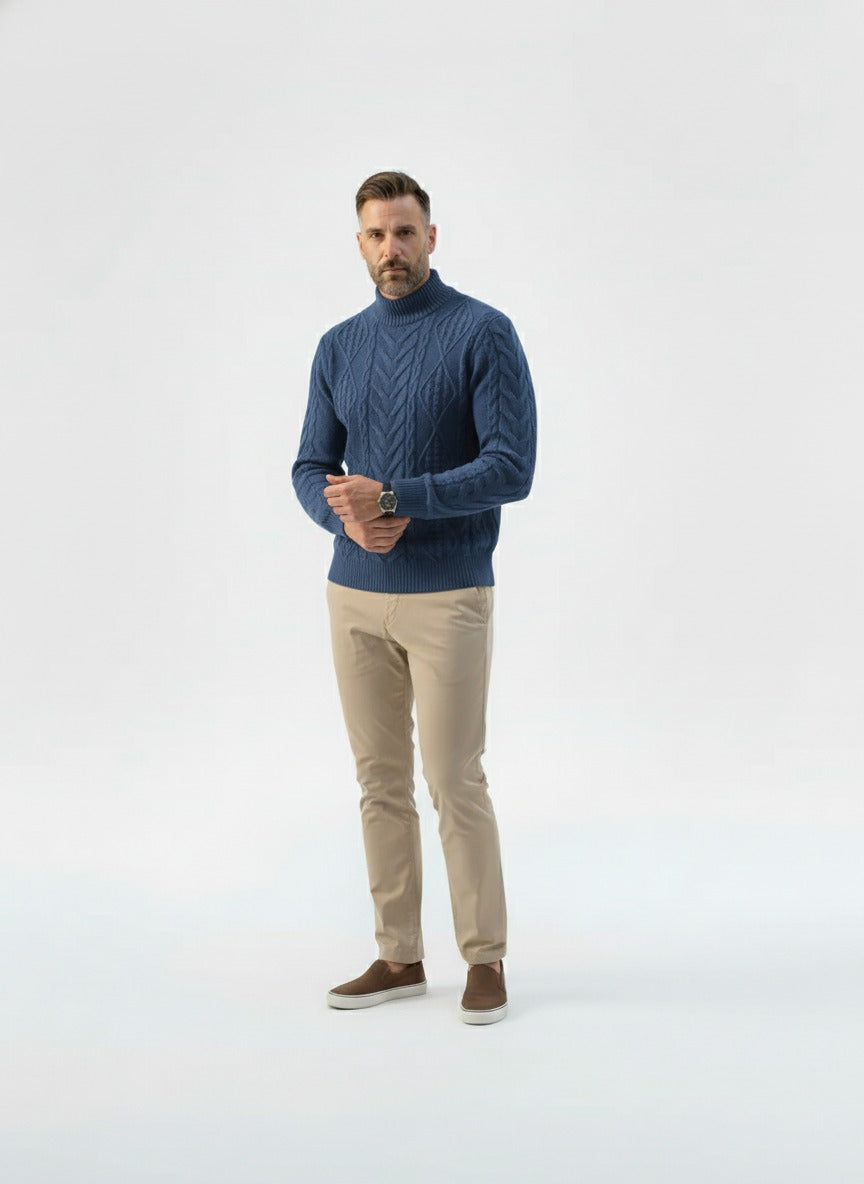 Cable Knit Crew Neck Pullover – Alter Ego