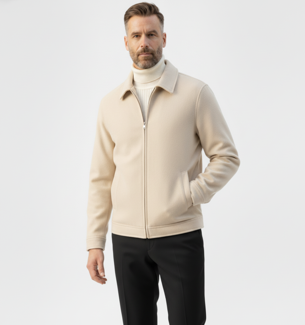 Wool Blend Zip-Up Jacket – Alter Ego