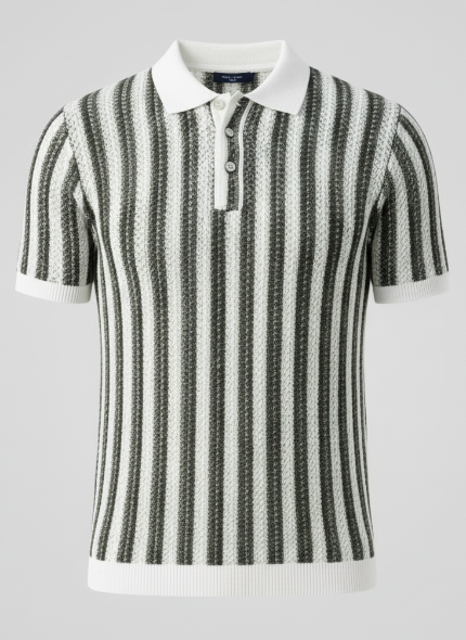 Striped Short Sleeve Polo – Alter Ego