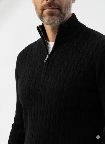 Belgrave Front-Zip Knit Pullover – Caspian's