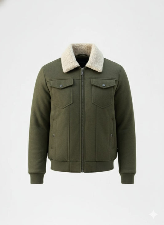 Belford Faux Suede Sherpa Jacket – Caspian's