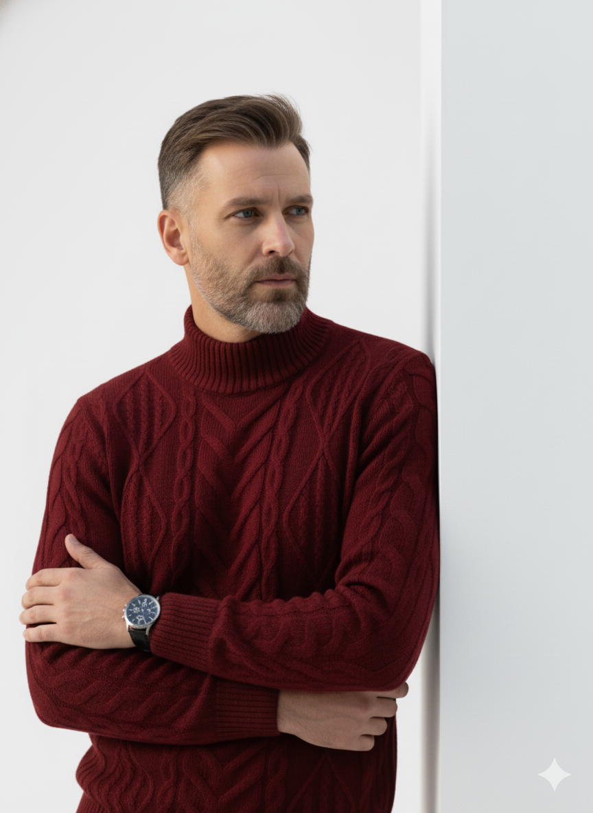 Cable Knit Crew Neck Pullover – Caspian's