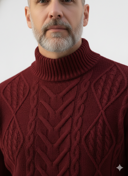Cable Knit Crew Neck Pullover – Caspian's