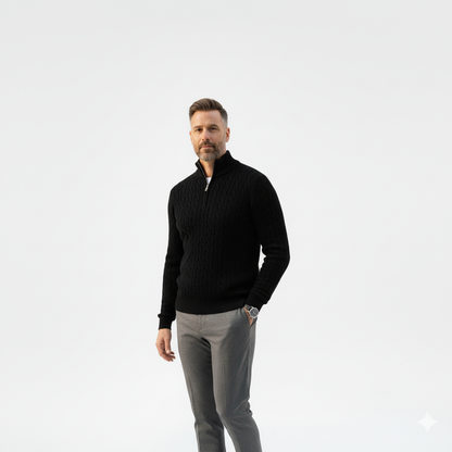 Belgrave Front-Zip Knit Pullover – Caspian's