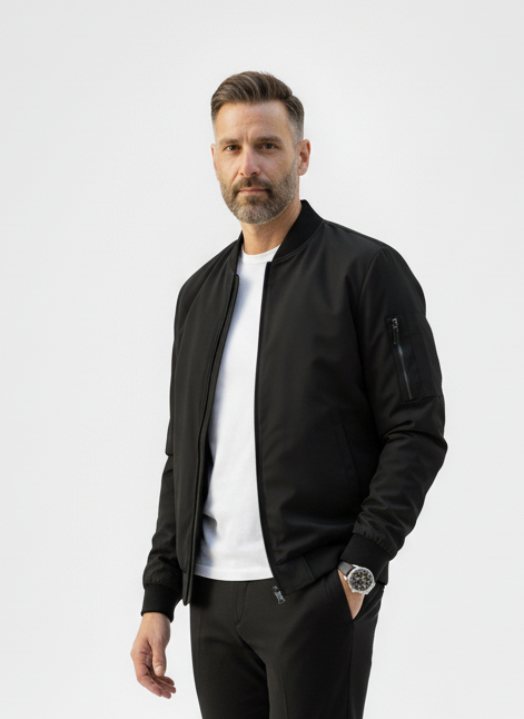 Contrast Zip Baseball Jacket – Caspian's