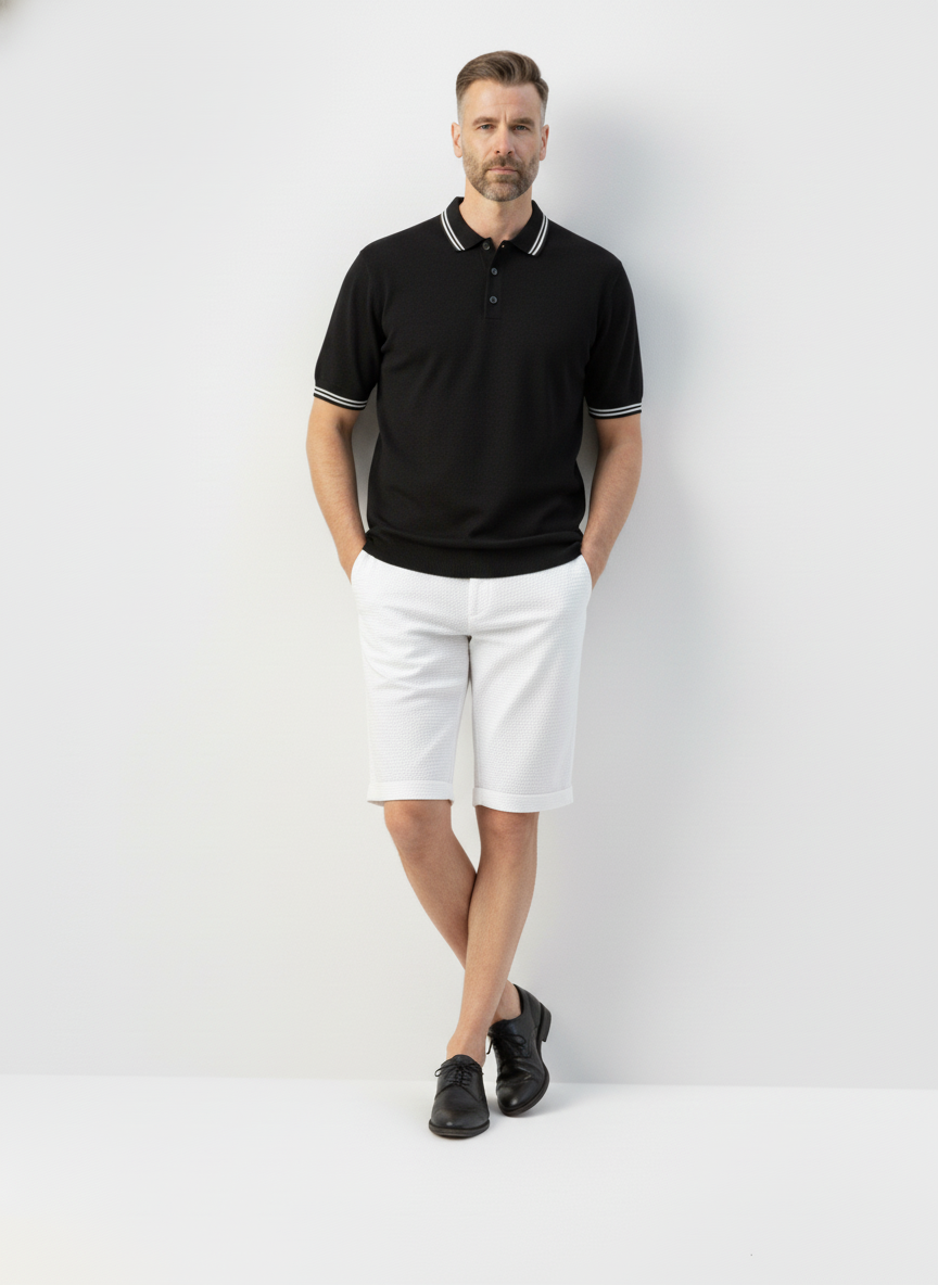 Striped Commute Polo Shirt – Alter Ego