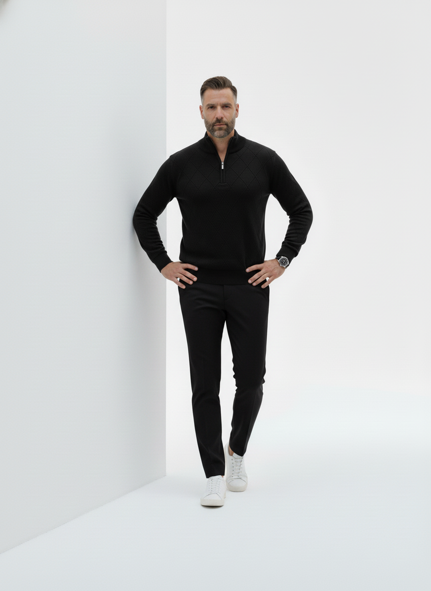 Lightweight Half-Zip Knit Sweater – Alter Ego