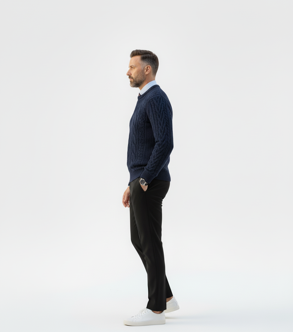 Drop Shoulder Cable Knit Sweater – Caspian's