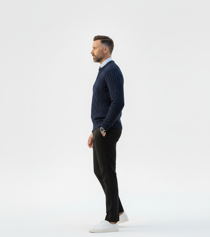 Drop Shoulder Cable Knit Sweater – Caspian's