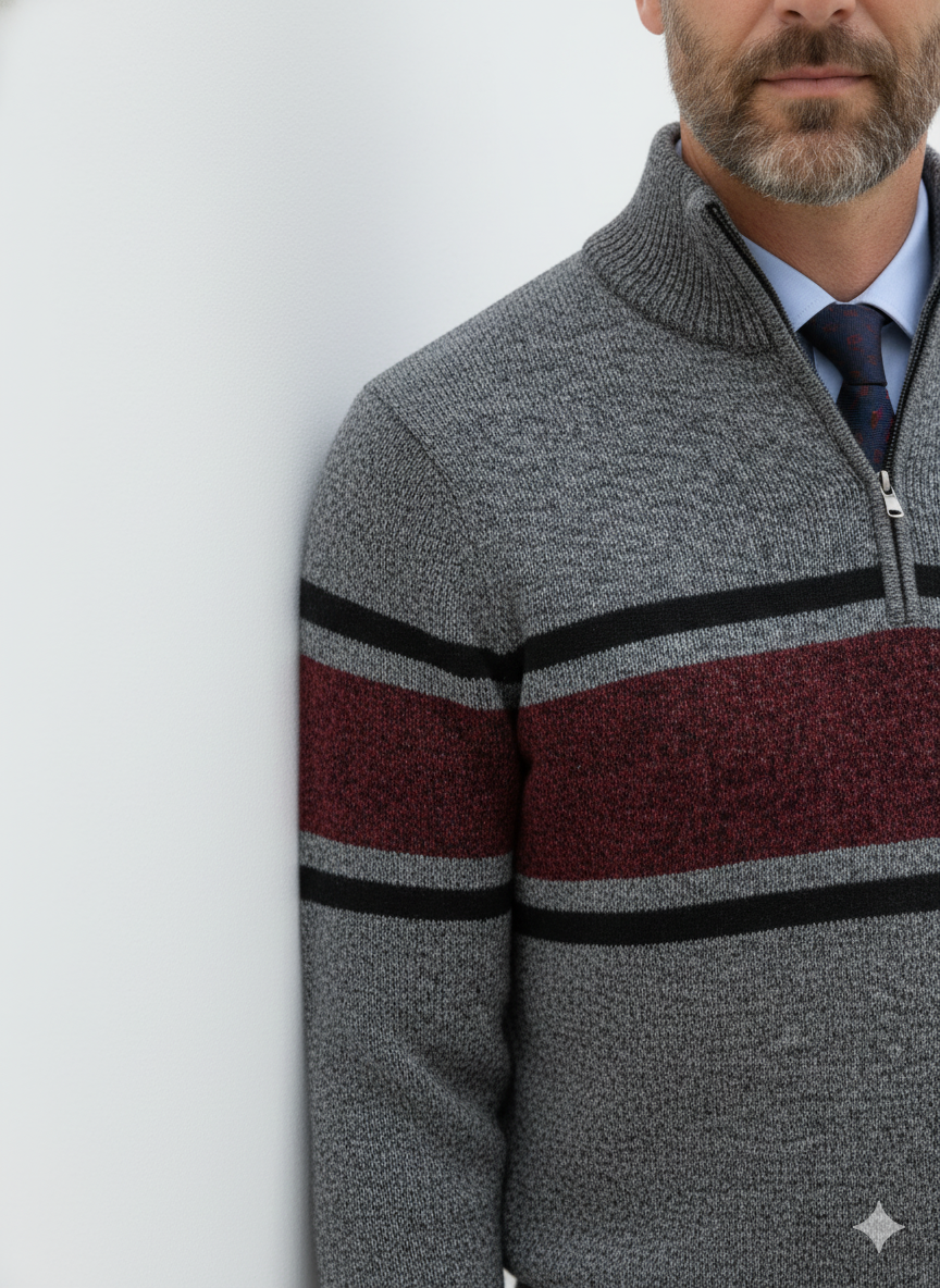 Oxford Mayfair Contrast Knit Sweater – Caspian's