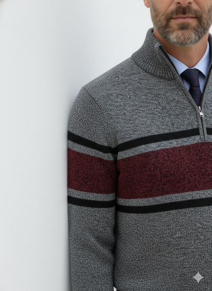 Oxford Mayfair Contrast Knit Sweater – Caspian's