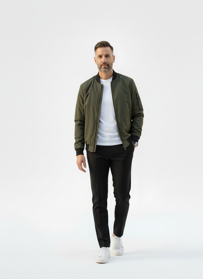 Contrast Zip Baseball Jacket – Caspian's