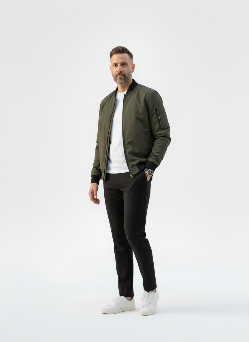Contrast Zip Baseball Jacket – Caspian's