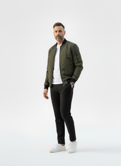 Contrast Zip Baseball Jacket – Caspian's