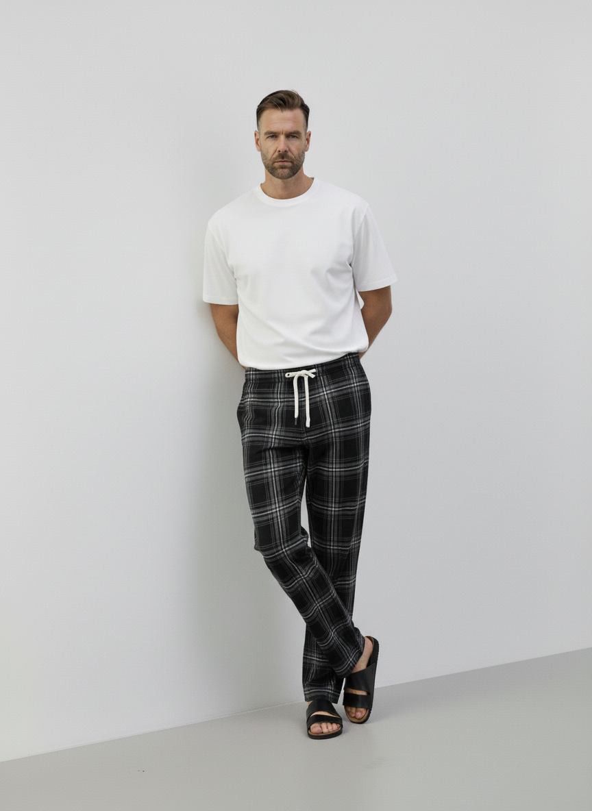 Plaid Drawstring Trousers – Alter Ego