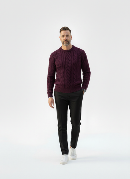Drop Shoulder Cable Knit Sweater – Caspian's