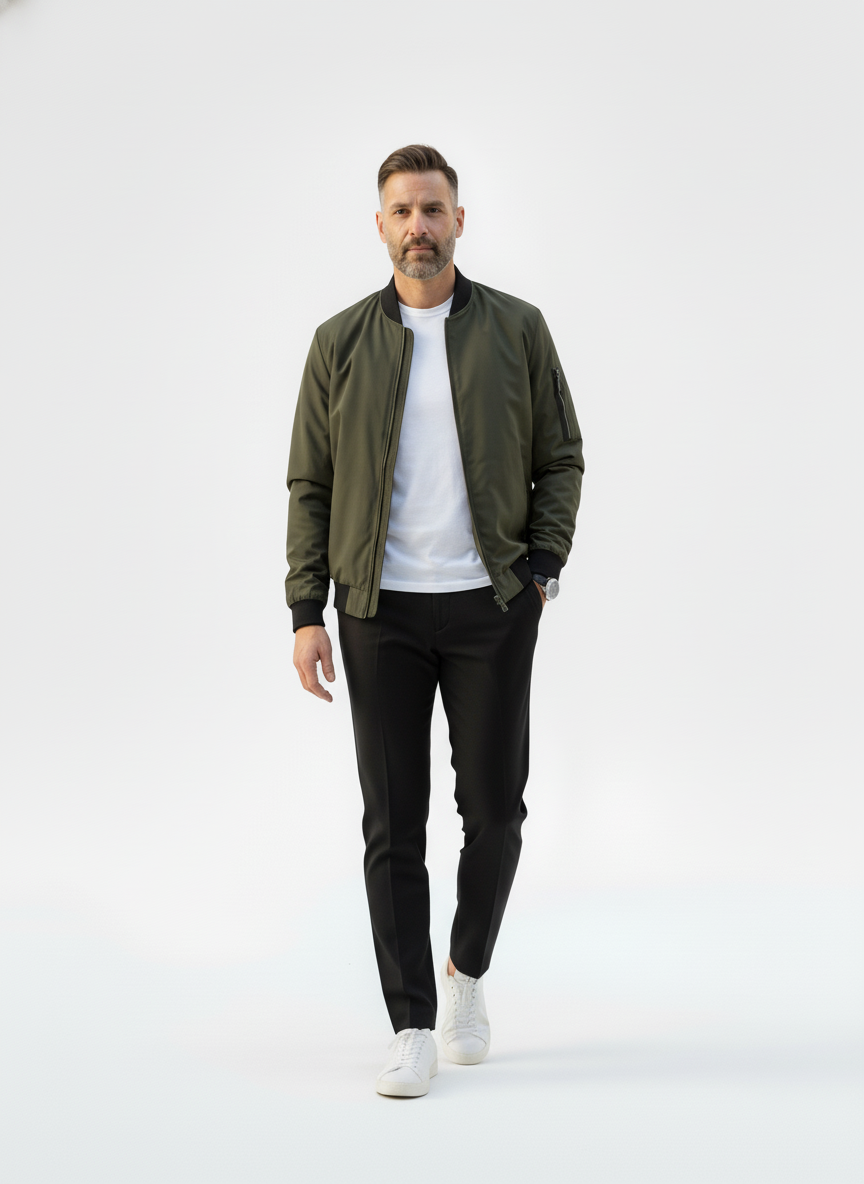 Contrast Zip Baseball Jacket – Caspian's
